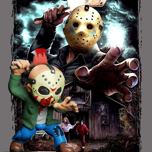 3D Jason Voorhees model new, painted at 10 centimeters