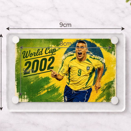 Acrylic Ronaldo Brazil 2002 World Cup Magnet new