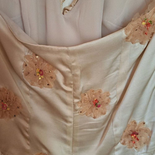 Γυναικείο τοπ Moda Per Duo μεταχειρισμένο, μπεζ εξώπλατο
