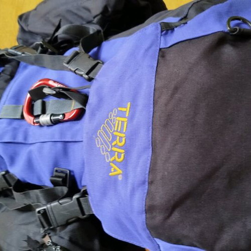 Terra Vermont 75L trekking backpack used for hiking and mountaineering
