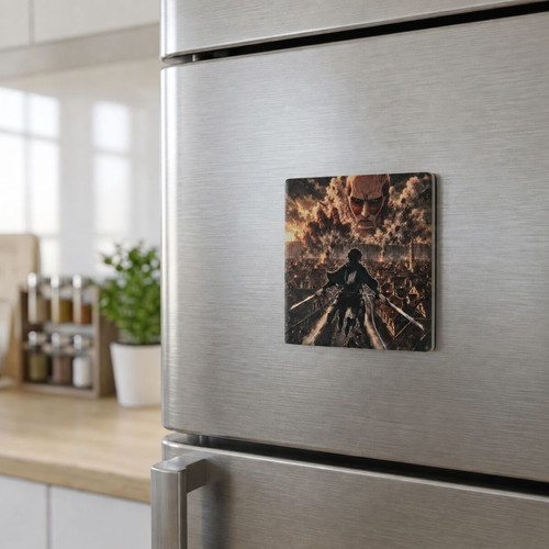 Attack on Titan Colossal Titan Ceramic Fridge Magnet 57×57 mm new