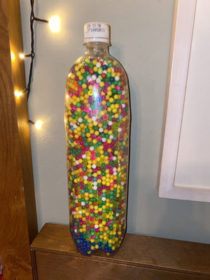 Collectible Time Capsule Bottle 1.5L with 30-Year Airsoft Pellets used