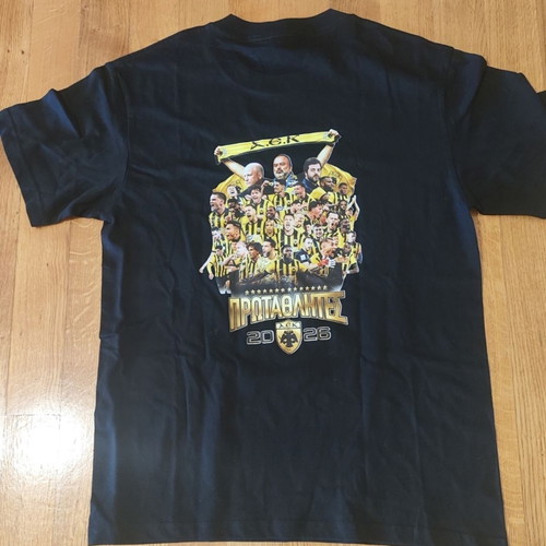 AEK Champions of Greece 2025-26 T-shirt new official replica