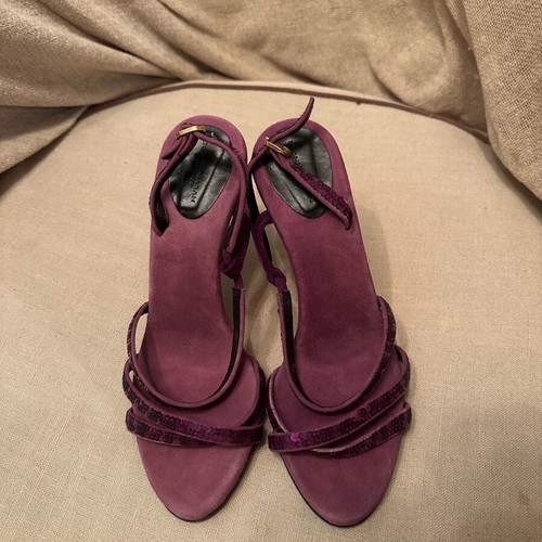 Donna Karan purple summer heels used, size 37