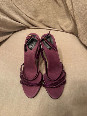Donna Karan purple summer heels used, size 37