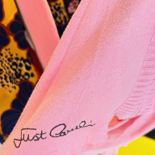 Just Cavalli pink cardigan top by Roberto Cavalli, vintage
