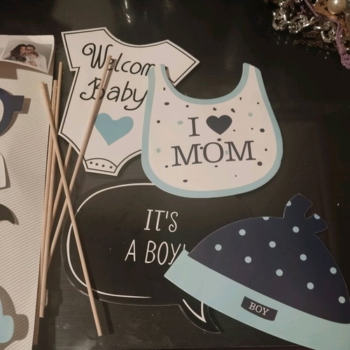Baby Props set paper with sticks for boys new