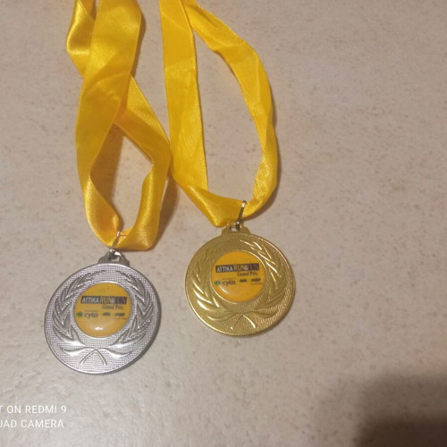 Social Road Race Medals new, gold and silver, CYTA 2014