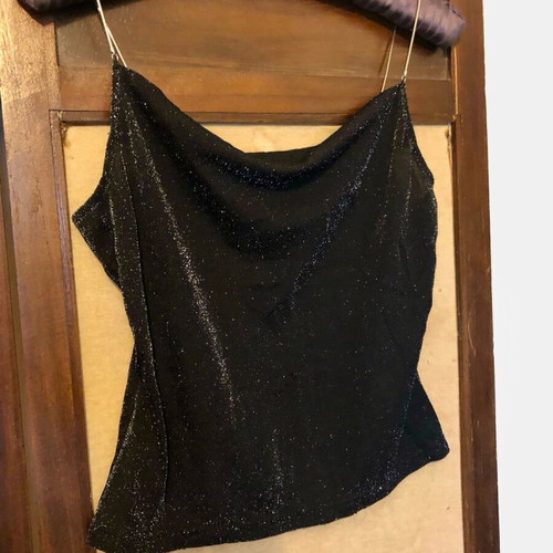 River Island evening top used, black, size S