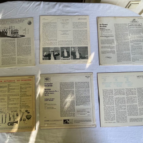 Set of 6 vinyl records by great composers used, classical