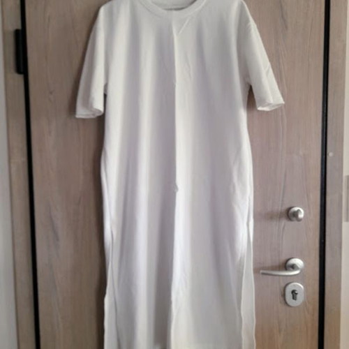 White dress size M new, 80% cotton 20% polyester