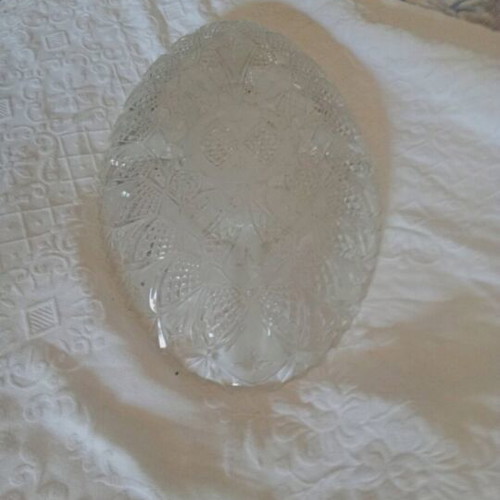 Set of 2 glass fondanieres for chocolates and nuts