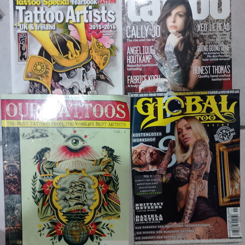 Tattoo magazines used, set of 4