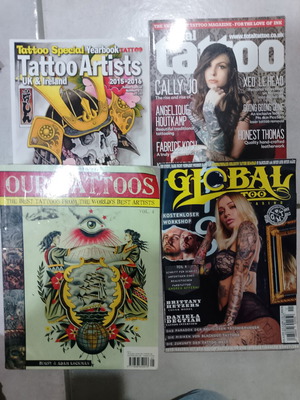 Tattoo magazines used, set of 4