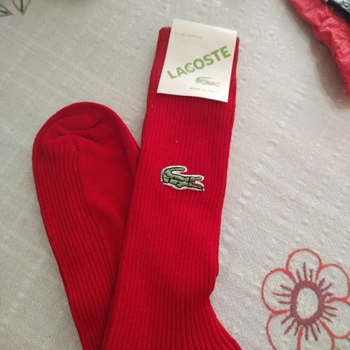 Lacoste unisex red socks