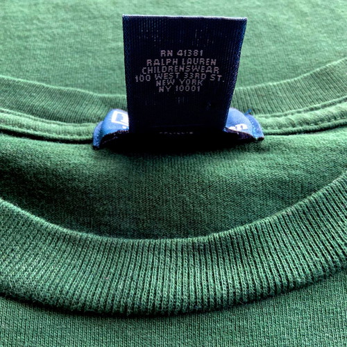 Polo by Ralph Lauren kids long-sleeve shirt green used, size L (14-16 years)