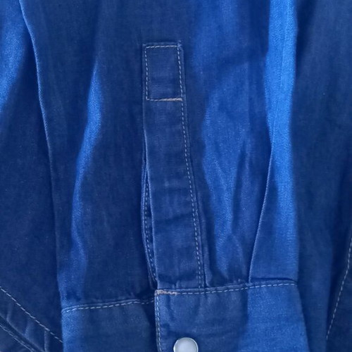 Blue shirt like new with white buttons size M