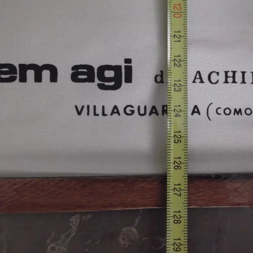 Italy Vintage 1970 Silk Hanging Calendar used, Tessem Agi Achille Giussani Como
