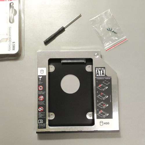 Caddy 9.5mm for SSD/HDD laptop expansion, new