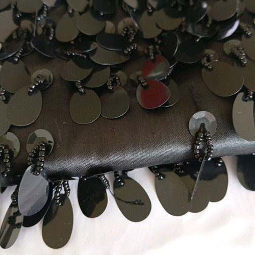 Beaded bag used, black crossbody