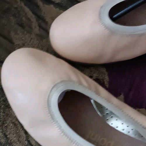Leather Ballet Flats New Orthopedic Size 41 Beige