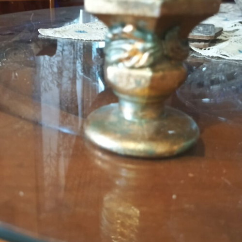 Handmade vintage decorative egg with floral design