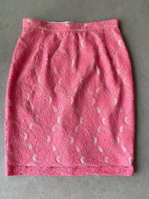 Women's lace skirt new, H&M, size 38, beige and pink