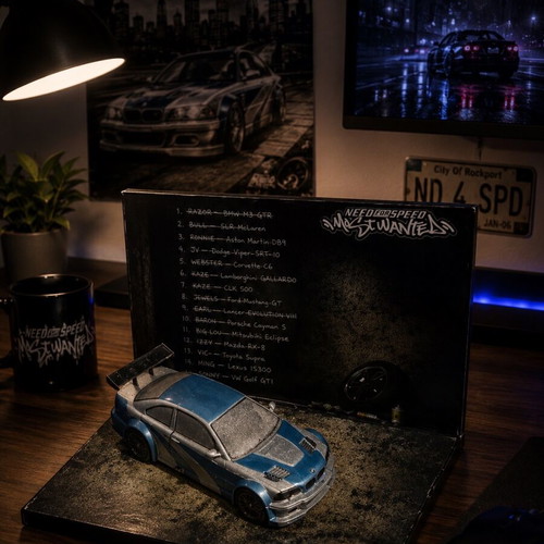 BMW M3 GTR Diorama inspired by Need for Speed Most Wanted, new