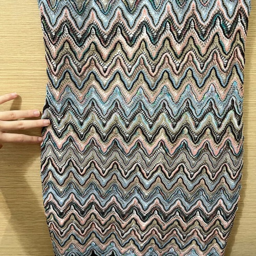 Anel dress like new with colorful knitted pattern, size L