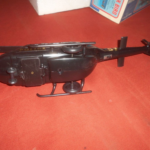 Mister P Black Bird battery-operated police helicopter 1970, like new