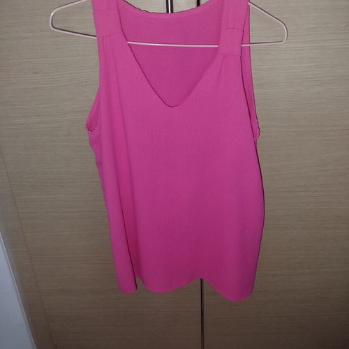 Sleeveless summer blouse Italy, new, pink, one size