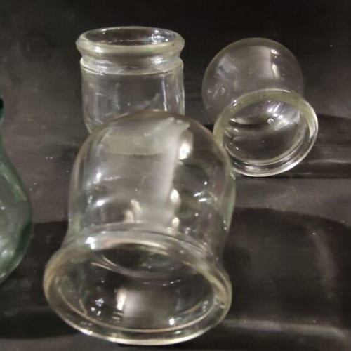 Glass cupping set of 5 different sizes like new