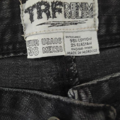 TRF Denim Rules no38 jeans like new, size M 38 10, black and grey