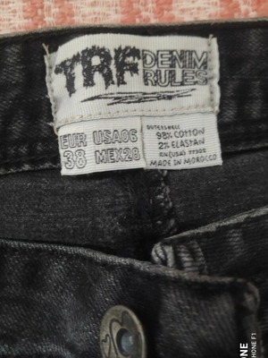 TRF Denim Rules no38 jeans like new, size M 38 10, black and grey