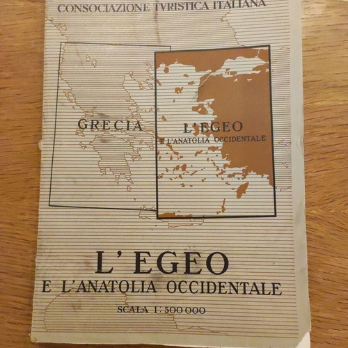 Italian map 1941 L'Egeo e L' Anatolia Occidentale used, Aegean and Western Anatolia