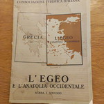 Italian map 1941 L'Egeo e L' Anatolia Occidentale used, Aegean and Western Anatolia