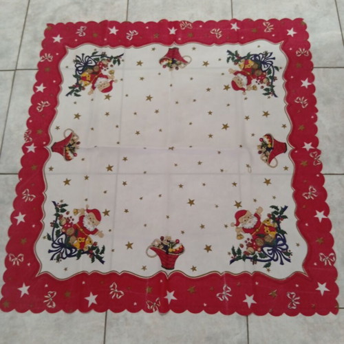 Christmas tablecloth 85x85 cm used