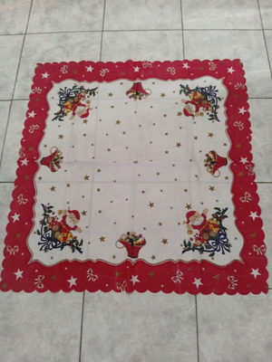 Christmas tablecloth 85x85 cm used