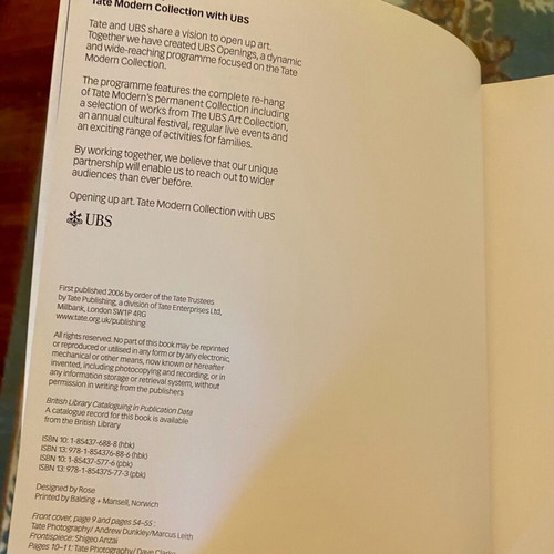 Tate Modern The Handbook art book like new