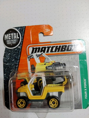 Matchbox Four X Force (2016) Yellow Die-Cast Toy New
