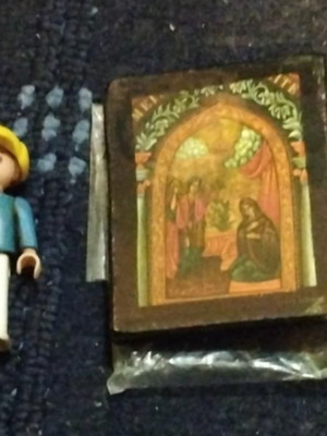 Annunciation of Theotokos small wooden icon used