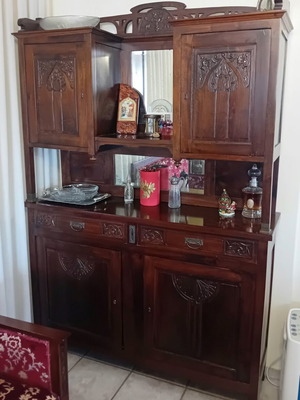 Σιφινιέρα μπουφές μεταχειρισμένη καρυδιά vintage αρχές 1900