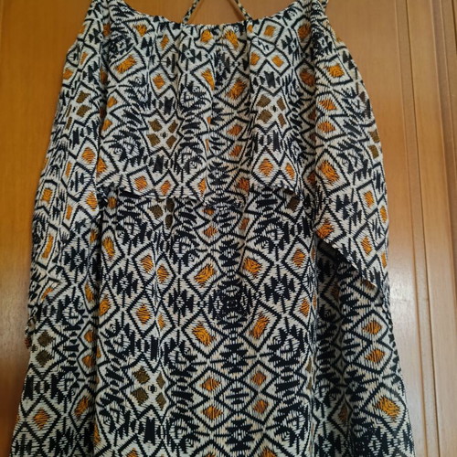 Summer dress Bershka like new, black and orange, size S