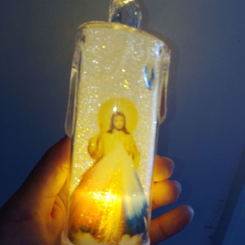 Dedication candle with LED new in its box