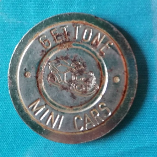 Gettone Mini Cars metal token used, Italy 1970s-1980s