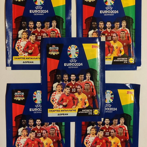 Euro 2024 stickers new, pack of 5 sealed packets