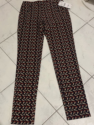 Zara fabric pants new, mid-rise, multicolor