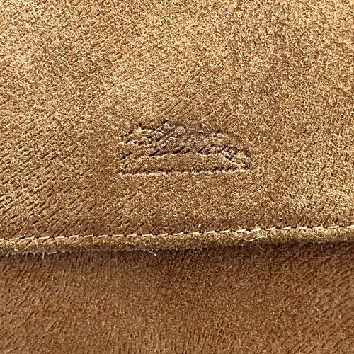 Longchamp Paris Vintage Suede Shoulder Bag used, camel brown leather