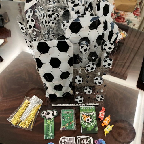 Football gift bags new, set with bookmarks and toys