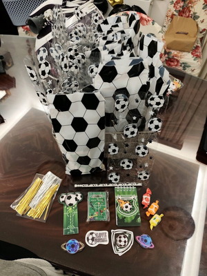 Football gift bags new, set with bookmarks and toys